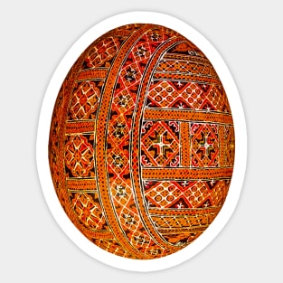 Traditional ukrainian easter egg decor Sticker